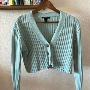 Button up cropped long sleeve